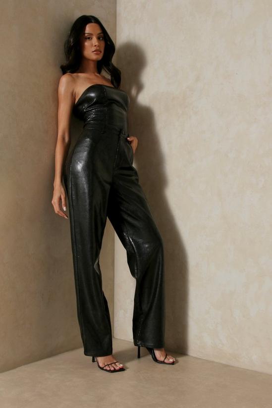 MissPap Leather Look Snake Print Trouser 4