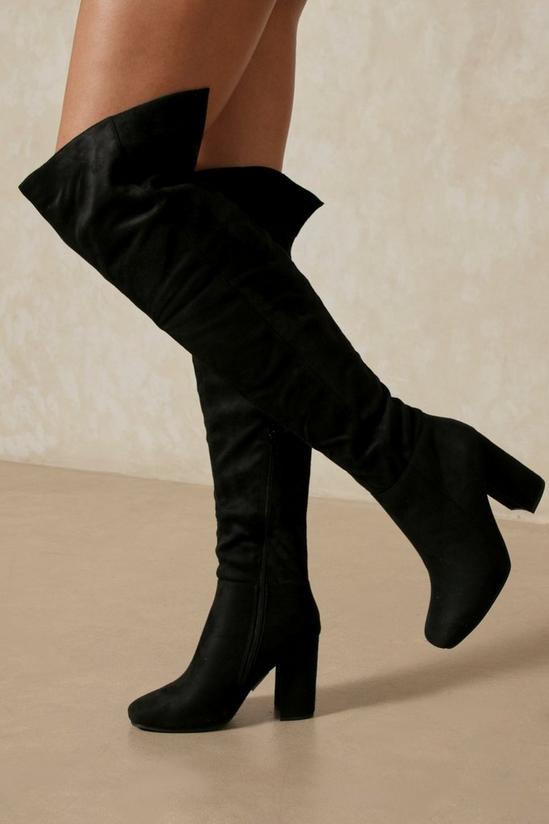 MissPap Over The Knee Faux Suede Heeled Boots 3