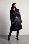 MissPap Longline Padded Belted Coat thumbnail 1