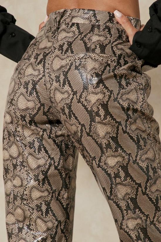 MissPap Faux Leather Snake Print Trouser 5