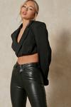 MissPap Leather Look Straight Leg Trousers thumbnail 5
