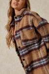 MissPap Oversized Brushed Abstract Checked Shacket thumbnail 5