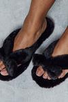 MissPap Faux Fur Fluffy Bow Slippers thumbnail 3