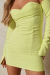 MissPap Corset Drape Bust Split Sleeve Mini Dress thumbnail 2