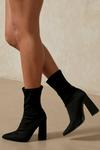 MissPap Stretch Heeled Ankle Boots thumbnail 1