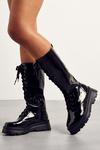 MissPap Leather Look Lace Up Ankle Boots thumbnail 1