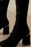 MissPap Faux Suede Over The Knee Block Heel Boot thumbnail 2