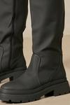 MissPap Leather Look Wellie Knee High Boots thumbnail 2