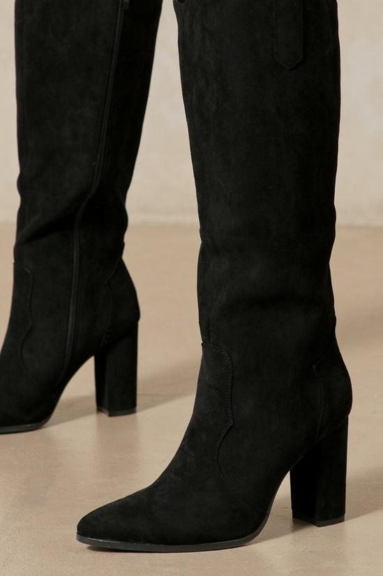 MissPap Faux Suede Western Knee High Boots 2
