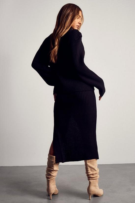 MissPap Roll Neck Knitted Jumper & Midi Skirt Co-ord 3
