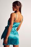 MissPap Premium Satin Tie Side Wrap Mini Dress thumbnail 3