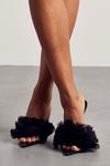 MissPap Ruched Mesh Heeled Mules thumbnail 1