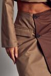 MissPap Spliced Button Detail Mini Skirt thumbnail 2