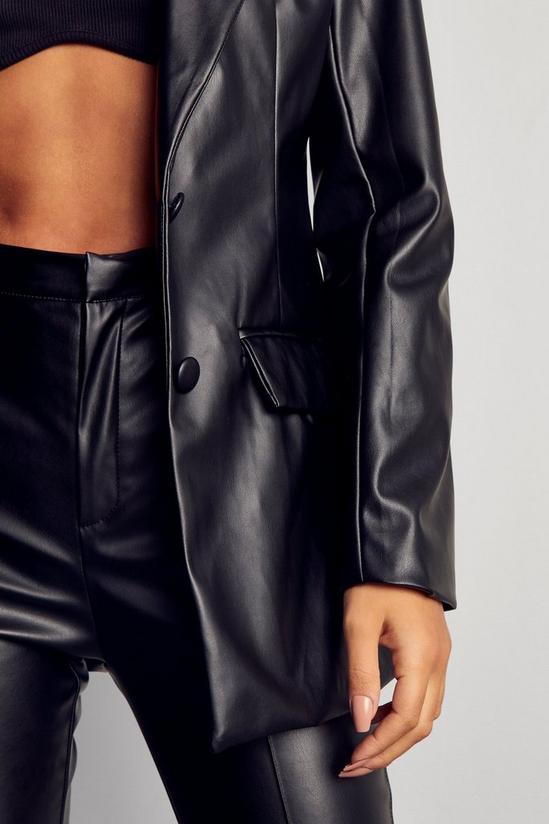 MissPap Leather Look Pocket Detail Blazer 5