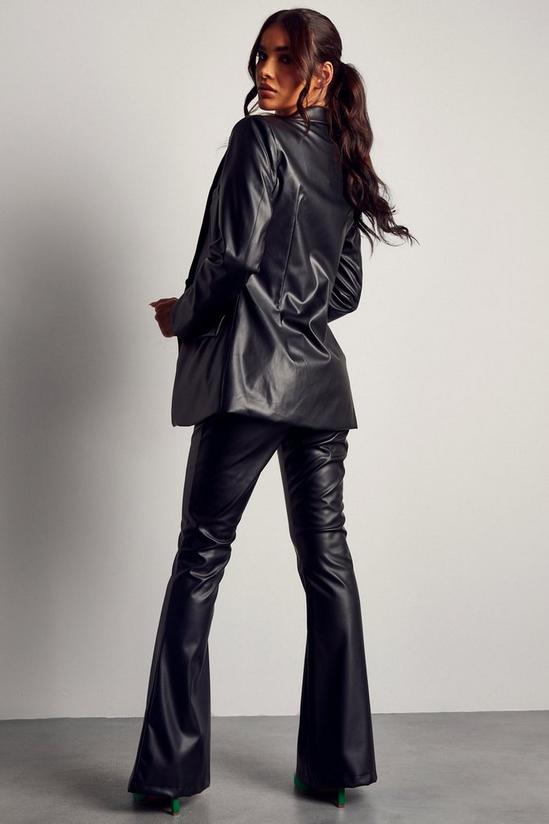 MissPap Leather Look Flared Leg Trouser 3
