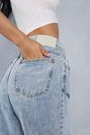 MissPap Pleat Detail Wide Leg Denim Jeans thumbnail 6