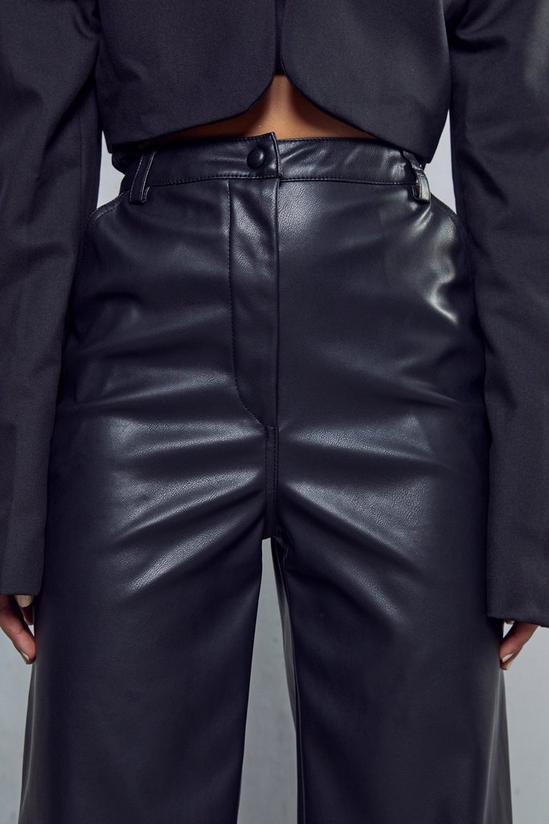 MissPap Premium Leather Look Wide Leg Trousers 5