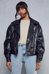 MissPap Premium Leather Look Double Breasted Jacket thumbnail 1