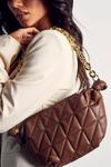 MissPap Chunky Chain Rectangle Quilted Shoulder Bag thumbnail 2