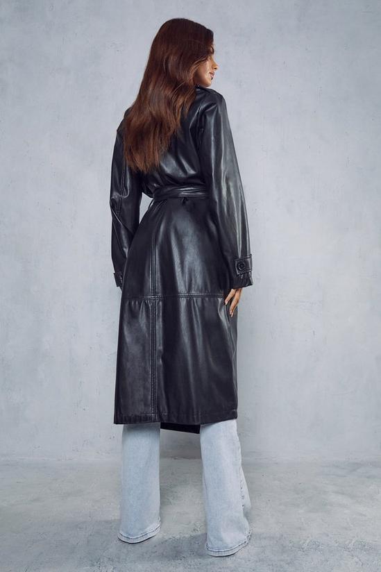 MissPap Premium Leather Look Trench Coat 3