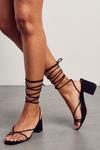 MissPap Faux Suede Strappy Mid Heels thumbnail 3