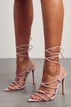 MissPap Faux Suede Strappy Heels thumbnail 1