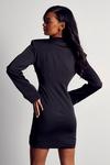MissPap Premium Satin Plunge Structured Dress thumbnail 3