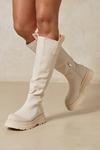 MissPap Chunky Knee High Wellie Boots thumbnail 1