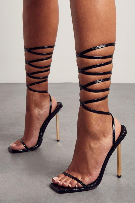 MissPap Lace Up Super Strappy Heels 1