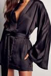 MissPap Premium Satin Kimono Sleeve Wrap Blazer Dress thumbnail 2