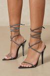 MissPap Diamante Strappy Lace Up Heels thumbnail 3