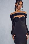 MissPap Premium Mesh Corset Overlay Mini Dress thumbnail 5