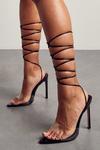 MissPap Clear Tie Up Strappy Heels thumbnail 1