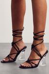 MissPap Clear Heel Strappy Mid Heels thumbnail 1
