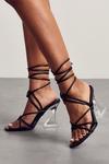 MissPap Clear Heel Strappy Mid Heels thumbnail 3