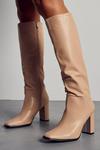 MissPap Pointed Knee High Heeled Boots thumbnail 1