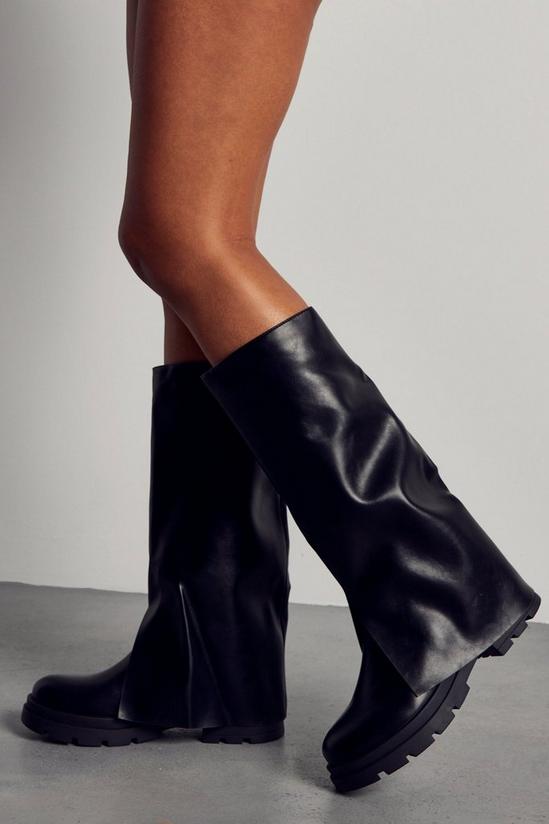 MissPap Folded Chunky Knee High Boots 3