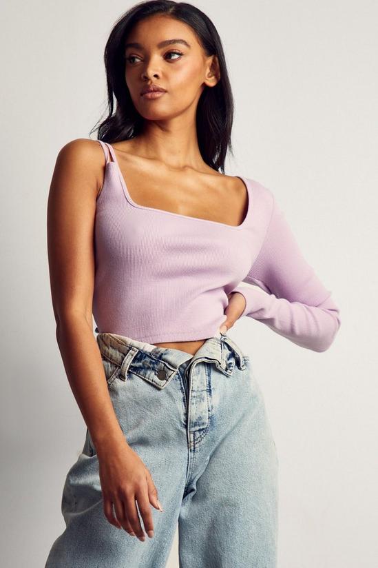 MissPap Ribbed Strappy One Sleeve Top 5