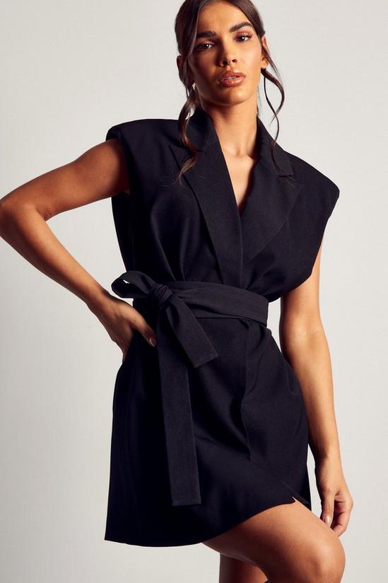 MissPap Premium Tailored Sleeveless Belted Mini Dress 1