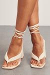 MissPap Linen Look Padded Strappy Heels thumbnail 3