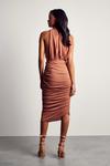 MissPap Premium Mesh Ruched Asymmetric Midi Dress thumbnail 3