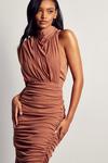MissPap Premium Mesh Ruched Asymmetric Midi Dress thumbnail 5