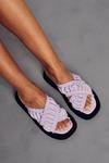 MissPap Satin Ruched Cross Over Sandals thumbnail 1