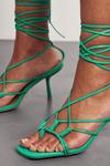 MissPap Strappy Lace Up Mid Heels thumbnail 2