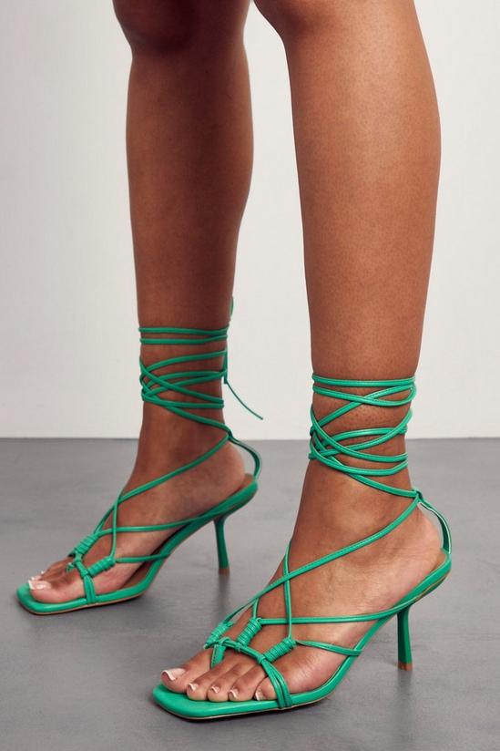 MissPap Strappy Lace Up Mid Heels 3