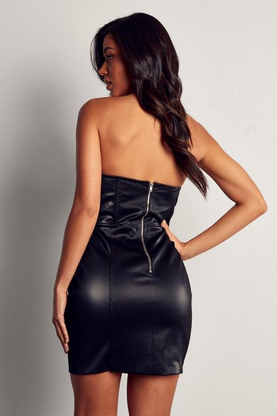 MissPap Premium Leather Look Corset Dress 3