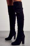 MissPap Over The Knee Buckle Detail Heeled Boots thumbnail 3