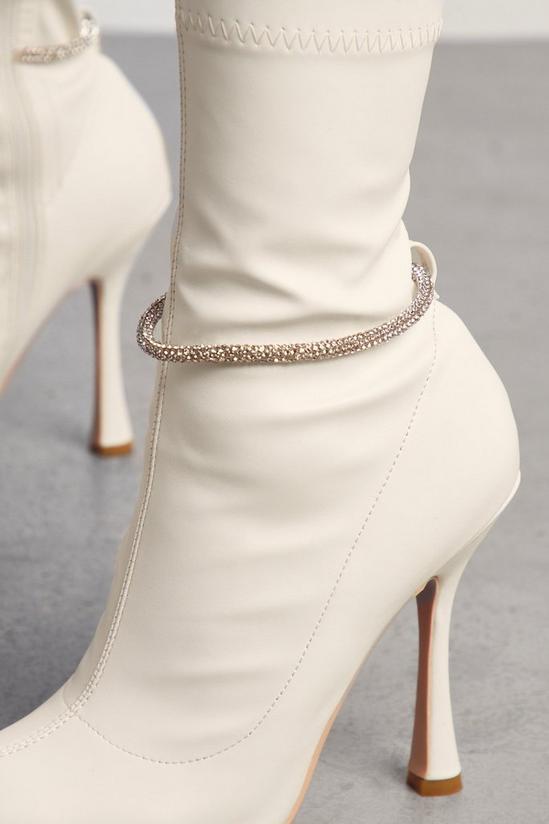 MissPap Premium Diamante Detail Ankle Boots 2