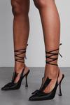 MissPap Bow Detail Strappy Lace Up Heels thumbnail 1