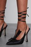 MissPap Bow Detail Strappy Lace Up Heels thumbnail 2